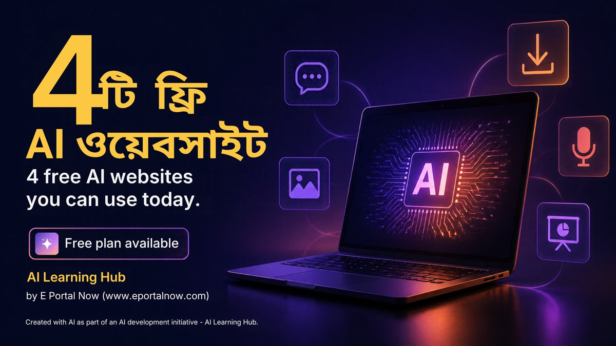 4 free AI websites - AI Learning Hub