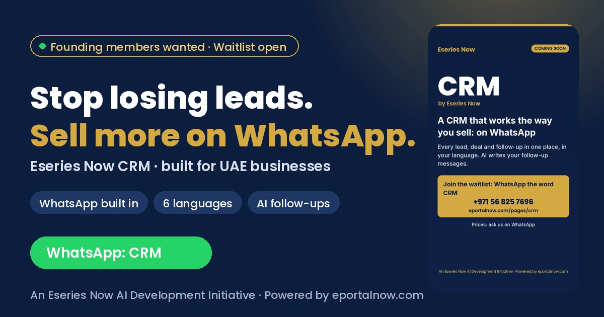 Eseries Now CRM: stop losing leads, sell more on WhatsApp