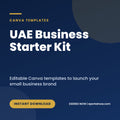 UAE Business Starter Kit: editable Canva templates, cover image, Eseries Now