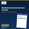 Weekly Business Review Sheets (Printable PDF) cover