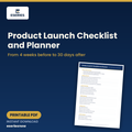 Product Launch Checklist and Planner (Printable PDF) cover