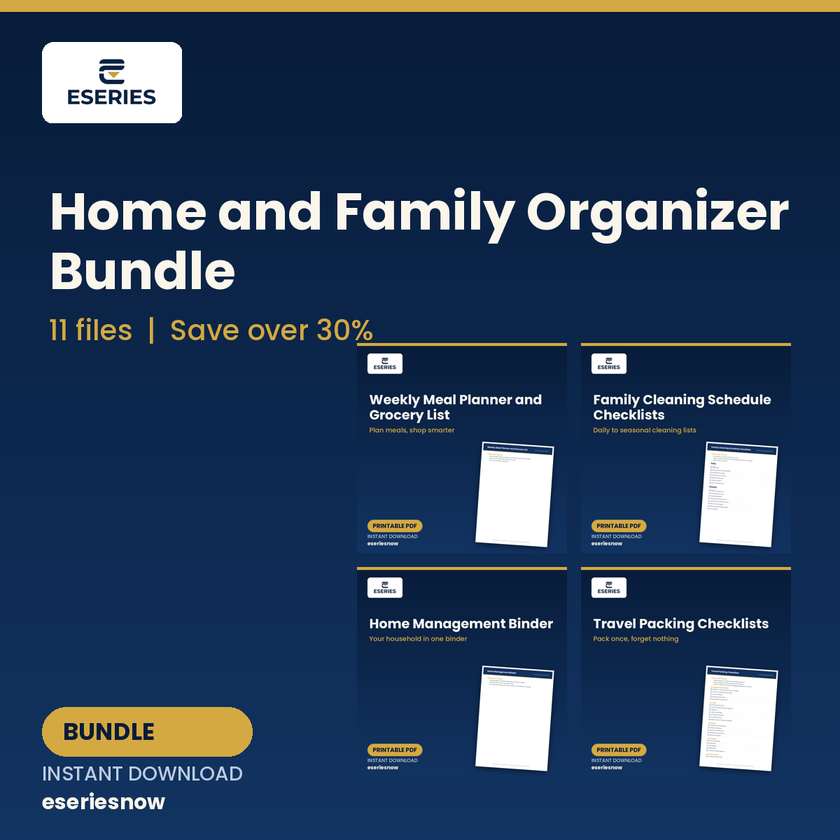 Home and Family Organizer Bundle (Printable PDFs) cover