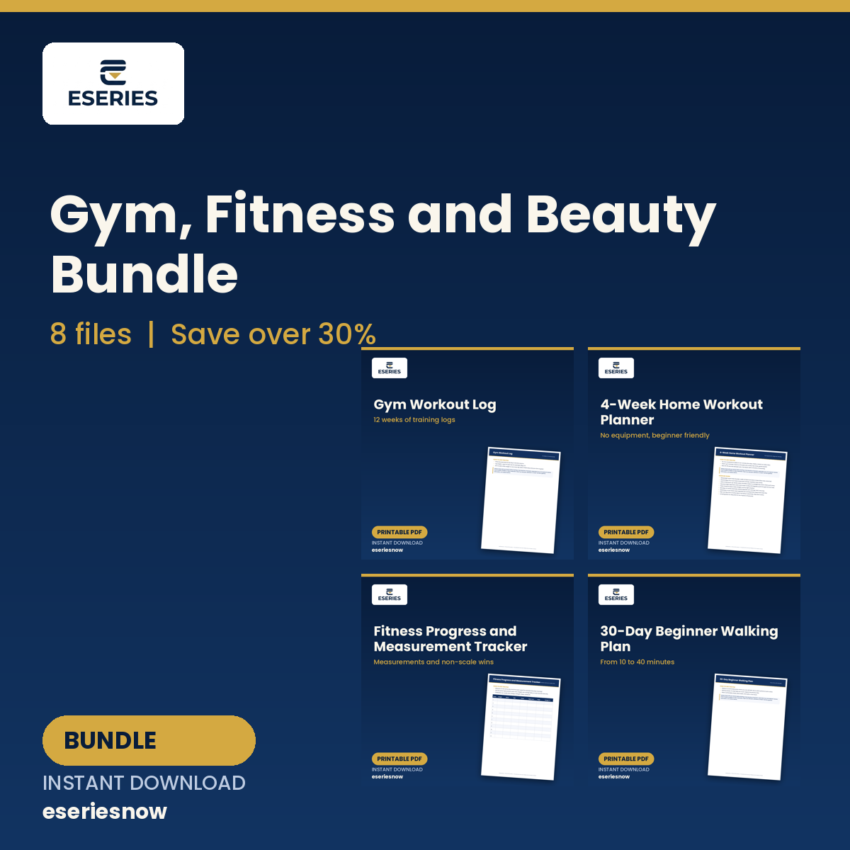 Gym, Fitness and Beauty Bundle (Printable PDFs) cover