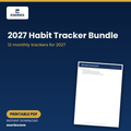 2027 Habit Tracker Bundle (Printable PDF) cover