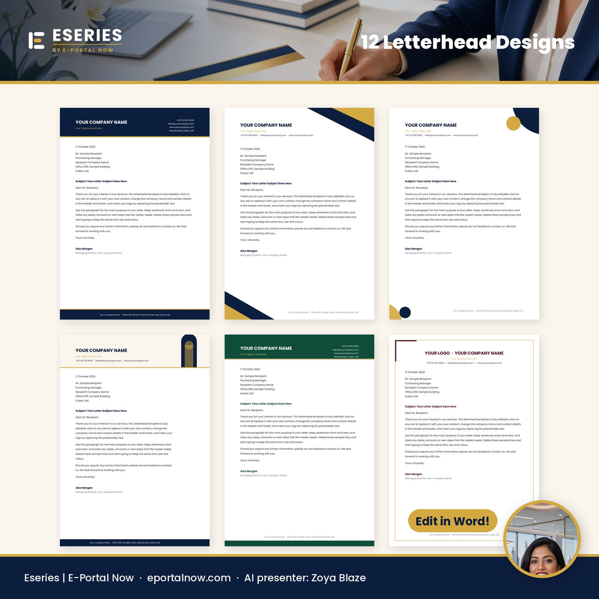 Letterhead & Letter Pad Pack preview - Eseries