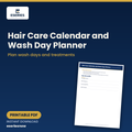 Hair Care Calendar and Wash Day Planner (Printable PDF) cover