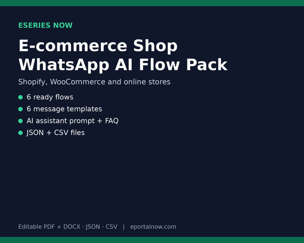 WhatsApp AI Flow Pack: E-commerce Shop