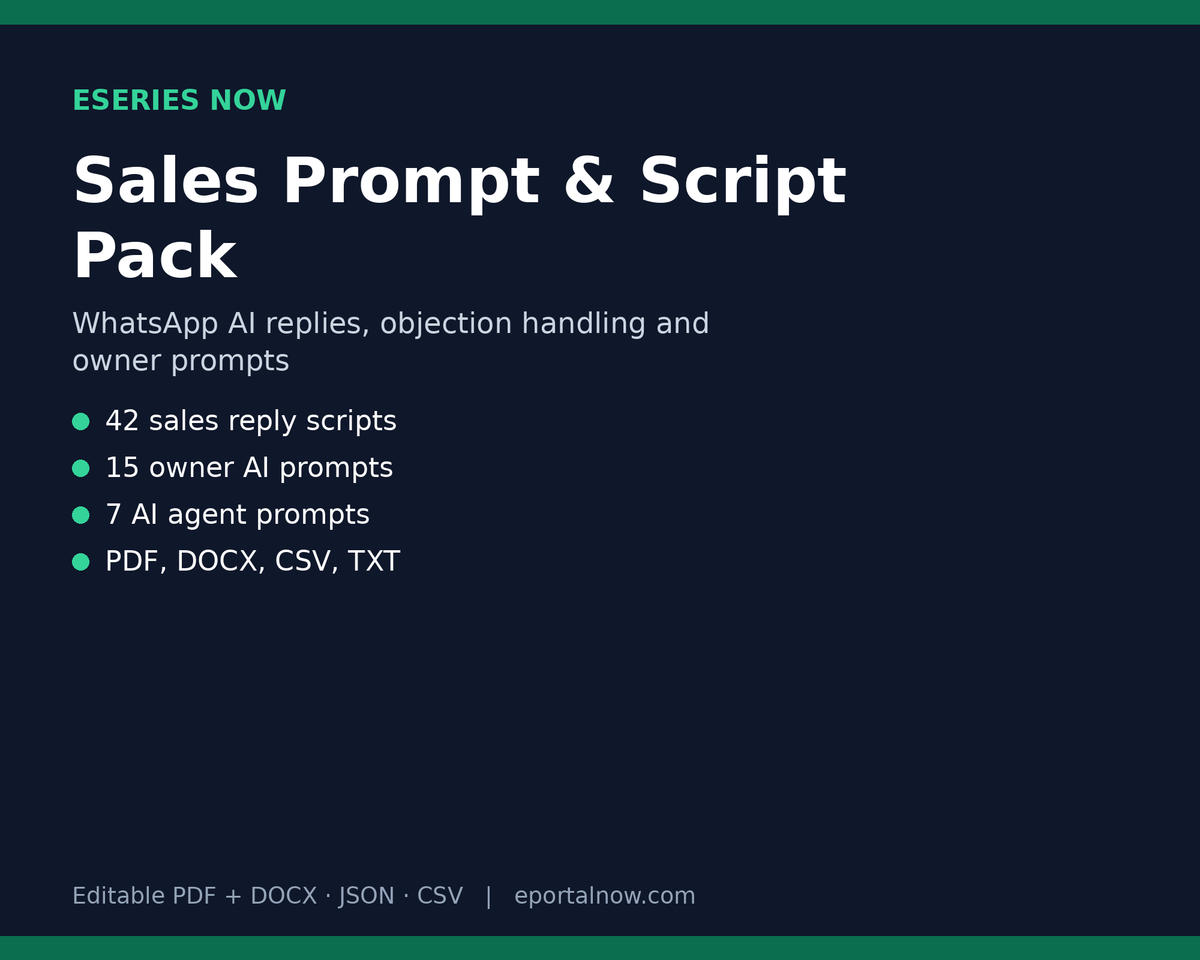 WhatsApp AI Sales Prompt & Script Pack