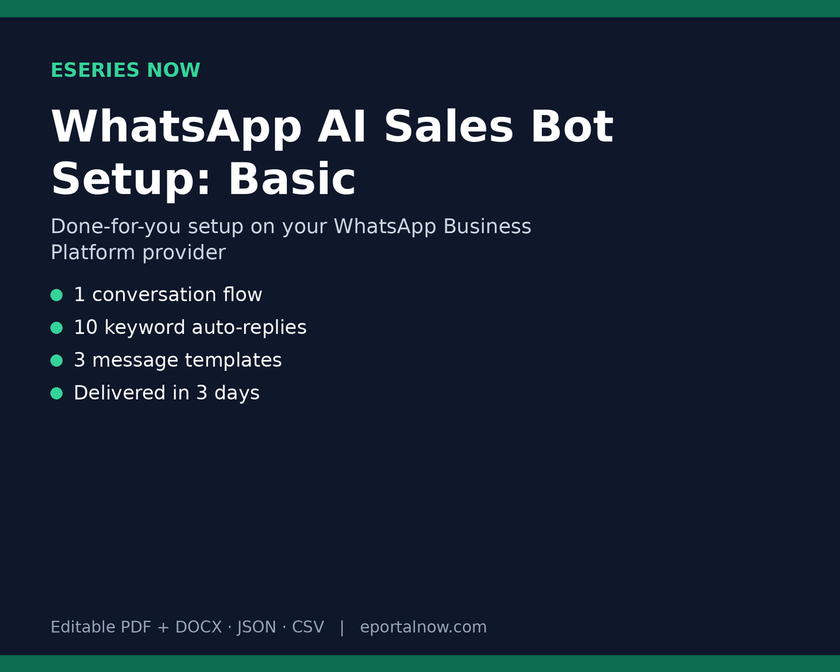 WhatsApp AI Sales Bot Setup: Basic