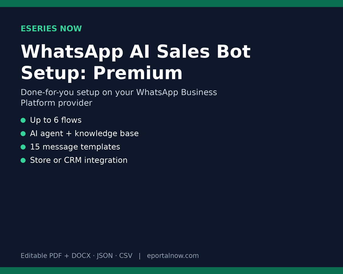 WhatsApp AI Sales Bot Setup: Premium