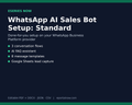WhatsApp AI Sales Bot Setup: Standard