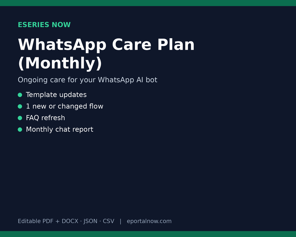 WhatsApp Care Plan (Monthly)