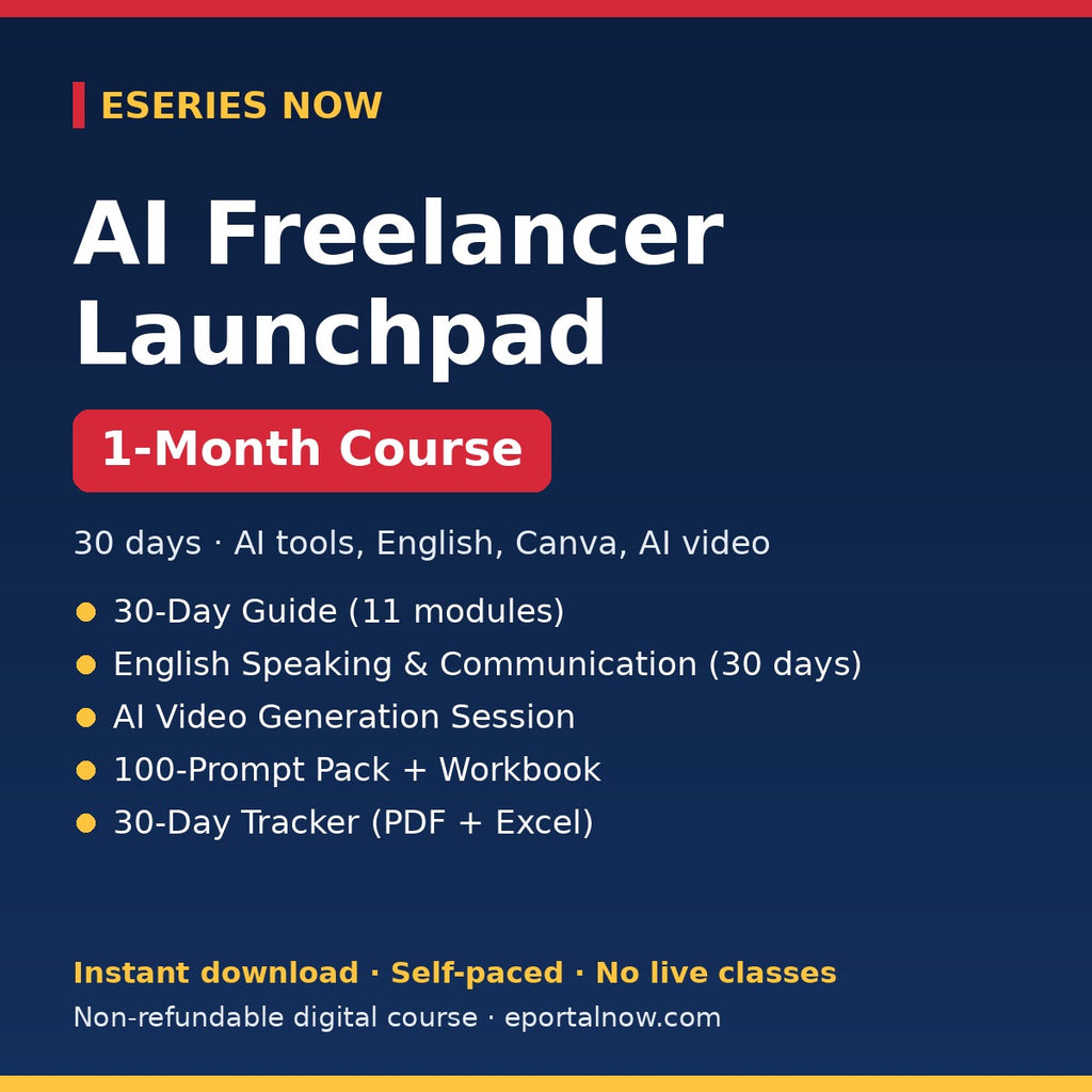 AI Freelancer Launchpad 1-Month Course by Eseries Now