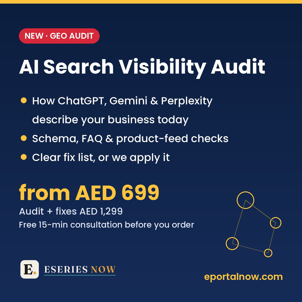 AI Search Visibility Audit (GEO): Get Found in ChatGPT, Gemini & Perplexity by Eseries Now