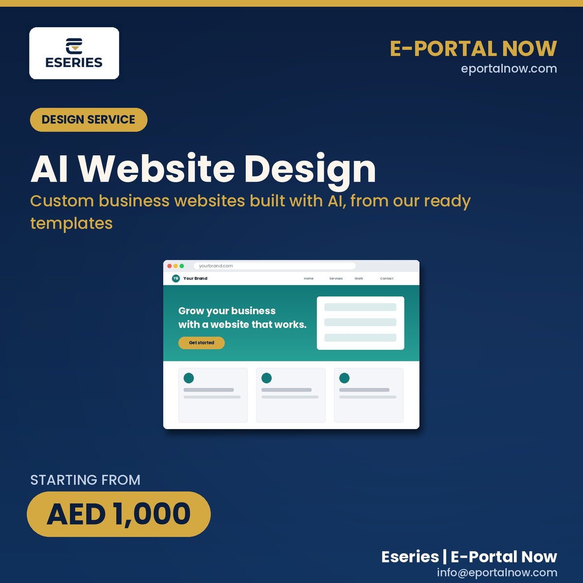 AI Website Design Service | Eseries | Eseries | E-Portal Now