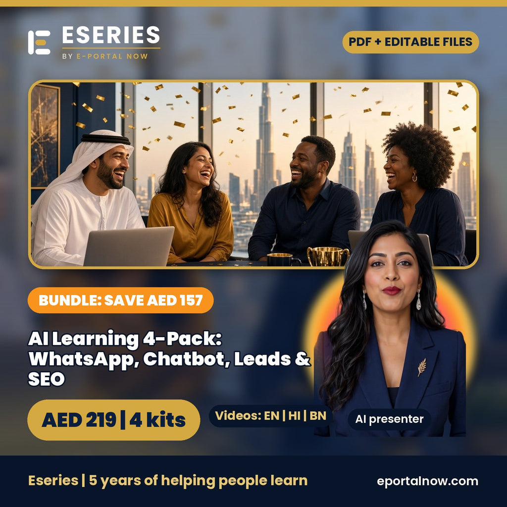 AI Marketing Kits Bundle: WhatsApp, Leads, SEO – cover image, Eseries Now