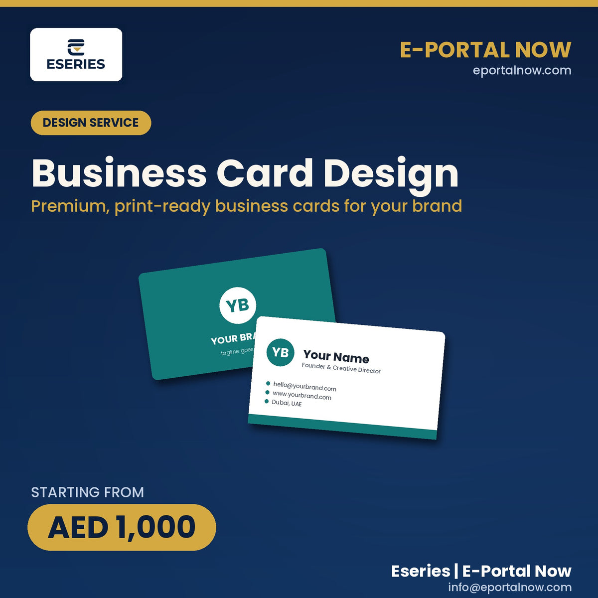 Business Card Design Service | Eseries | Eseries | E-Portal Now