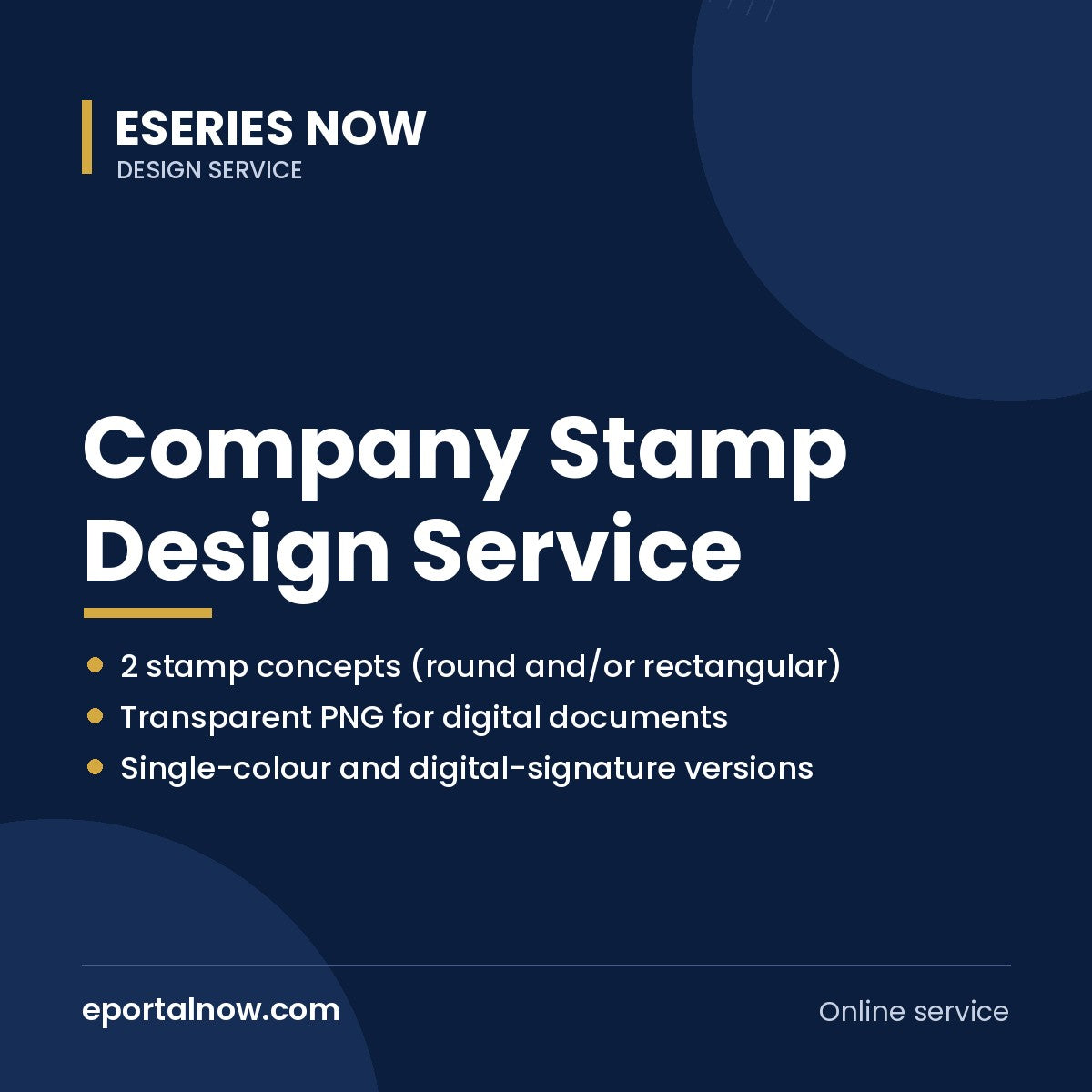Company Stamp Design Service | Eseries Now