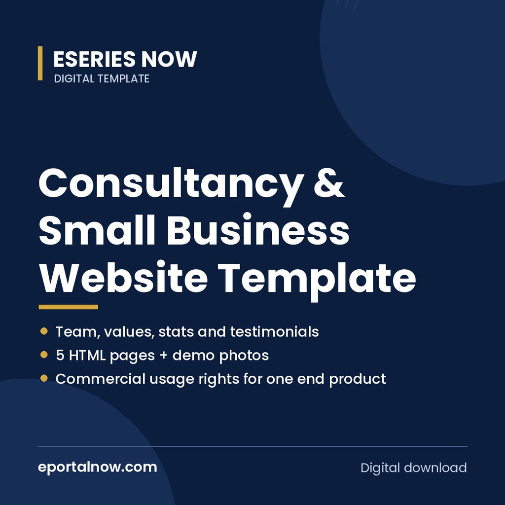 Consultancy & Small Business Website Template | Eseries Now