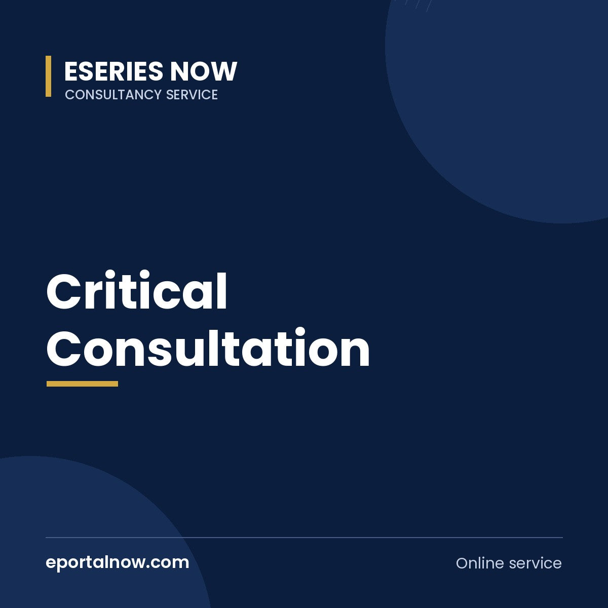 Critical Consultation | Eseries Now
