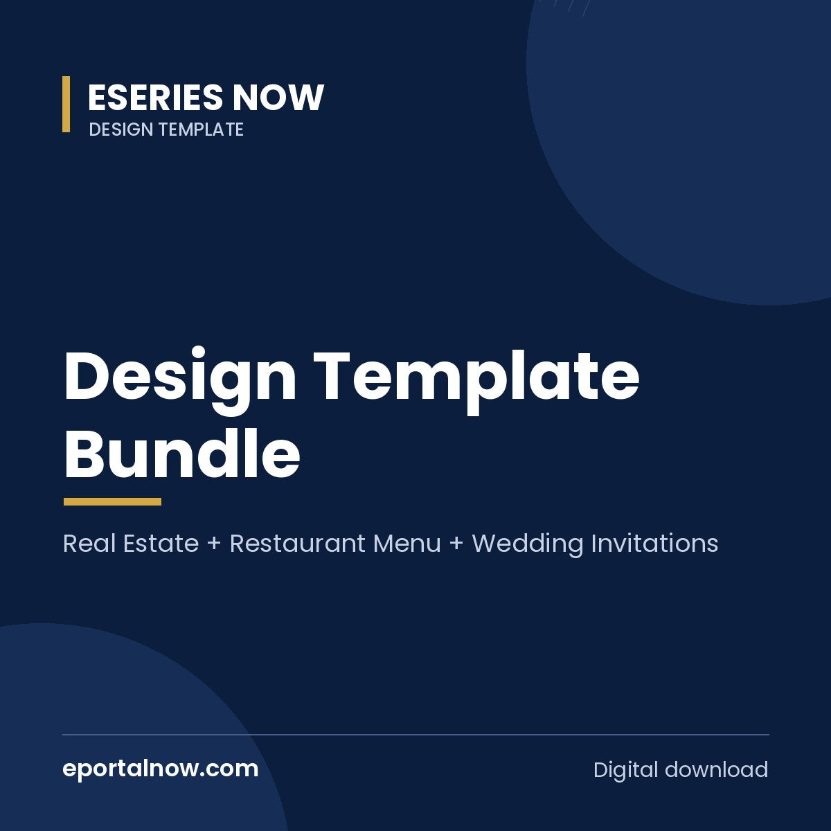 Design Template Bundle: Real Estate + Restaurant Menu + Wedding Invitations | Eseries Now