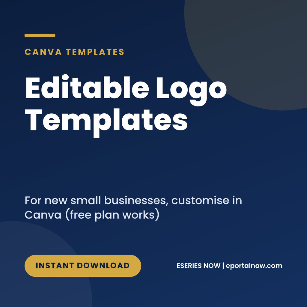 Editable Logo Templates for Canva, cover image, Eseries Now