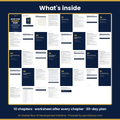 Inside pages of Make Your Money Work: 10 chapters with worksheets and a 30-day plan