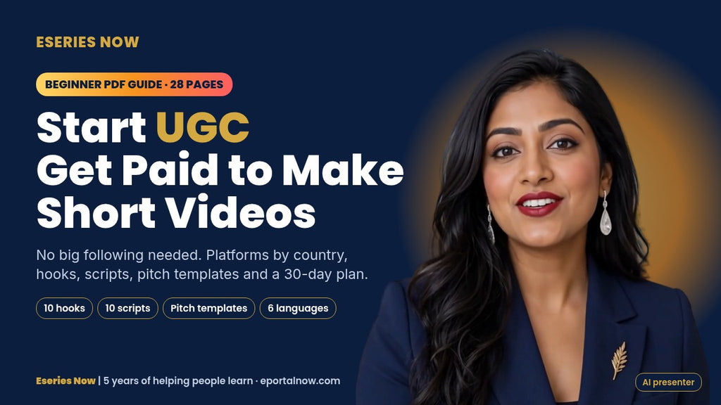 UGC Creator Guide for Beginners PDF – cover image, Eseries Now