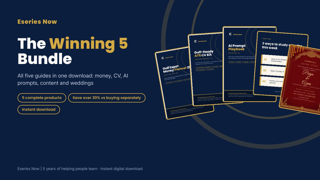 Bestseller Bundle: Money, CV, AI & Content – cover image, Eseries Now