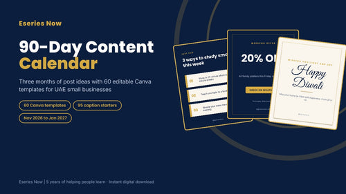 90-Day Content Calendar + 60 Canva Templates cover