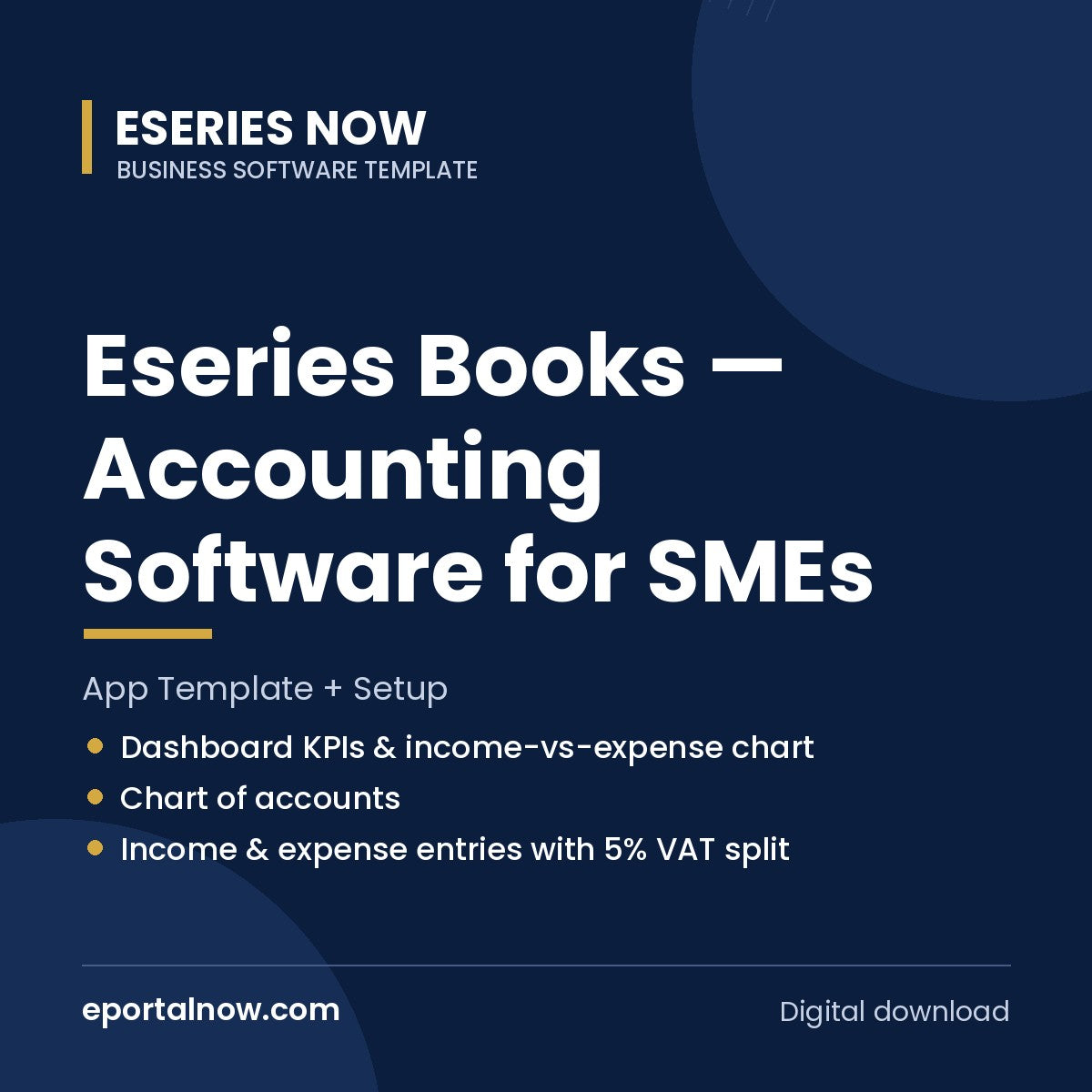 Eseries Books — Accounting Software for SMEs (App Template + Setup) | Eseries Now