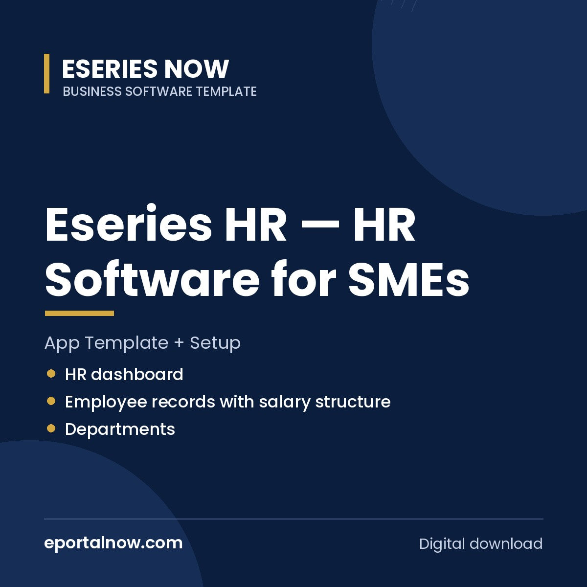Eseries HR — HR Software for SMEs (App Template + Setup) | Eseries Now
