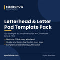 Letterhead & Letter Pad Template Pack: 12 A4 Designs + Compliment Slips + DL Envelopes (Word, PDF) | Eseries Now