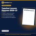 Teacher Lesson Planner 2026-27: Weekly Plans, Gradebook & Term Overview (PDF + Excel) by Eseries Now