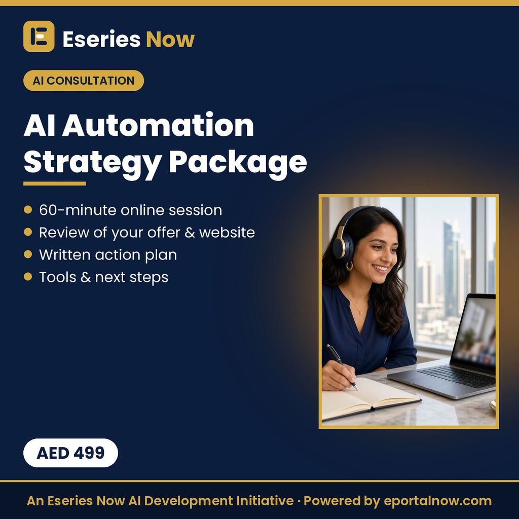 AI Automation Strategy Package: 60-minute online consultation and action plan, AED 499