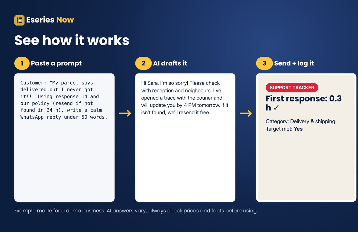 Sample output: AI Customer Service Response Library