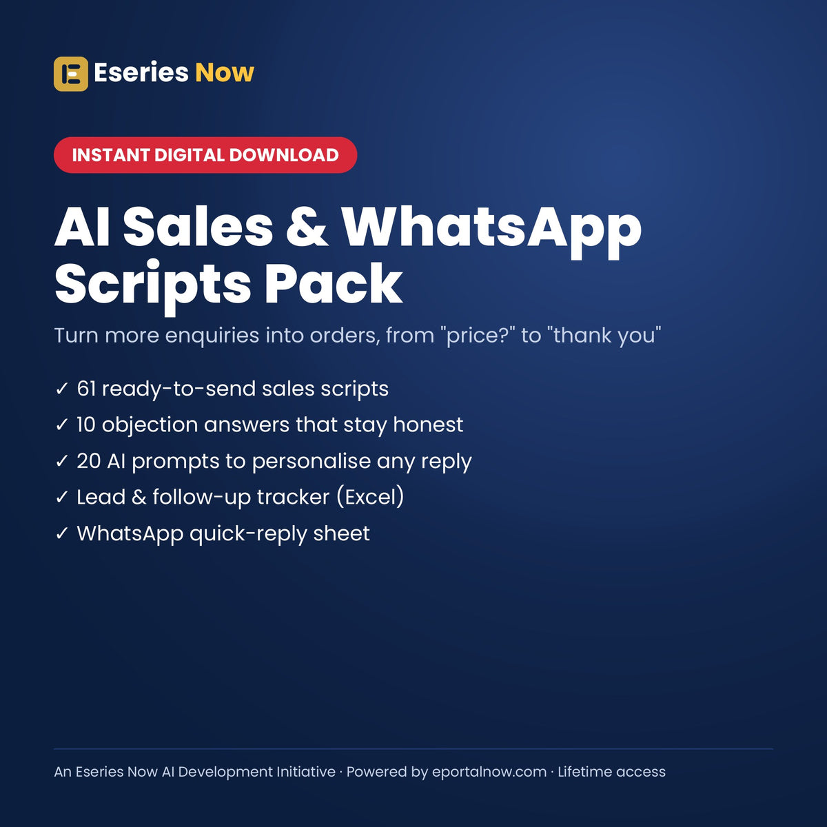 AI Sales & WhatsApp Scripts Pack cover