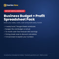 Business Budget + Profit Spreadsheet Pack cover