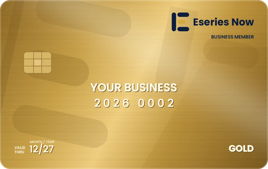 Eseries Now Business Membership Gold card