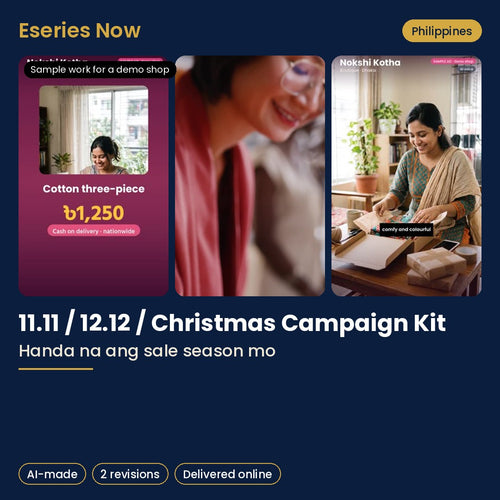 Eseries Now AI content pack for Philippines online sellers, with sample work for a demo shop