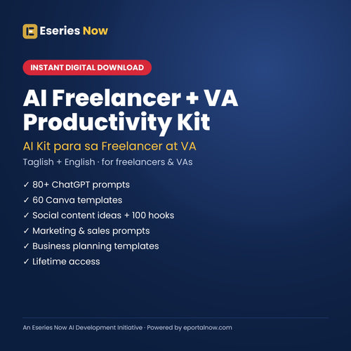 Eseries Now AI Freelancer + VA Productivity Kit (Philippines): cover image