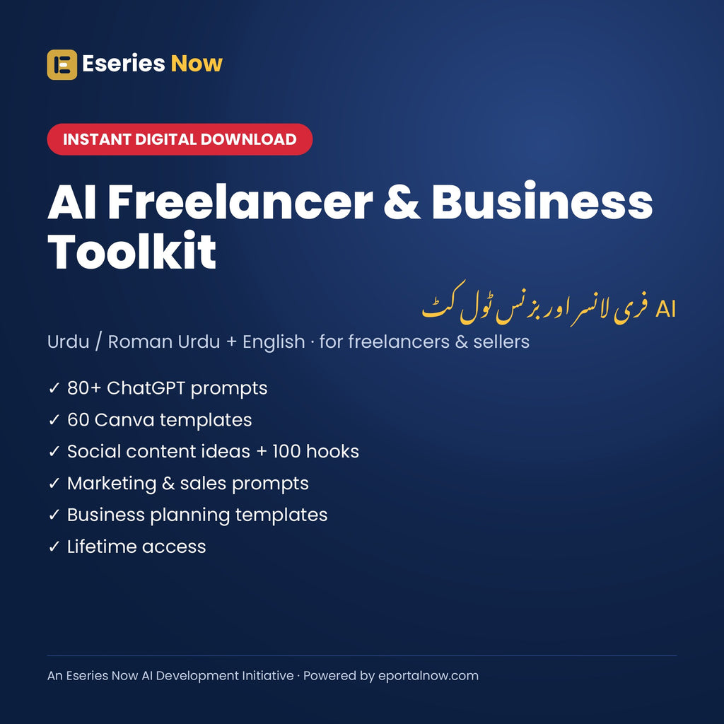 Eseries Now AI Freelancer & Business Toolkit (Pakistan): cover image