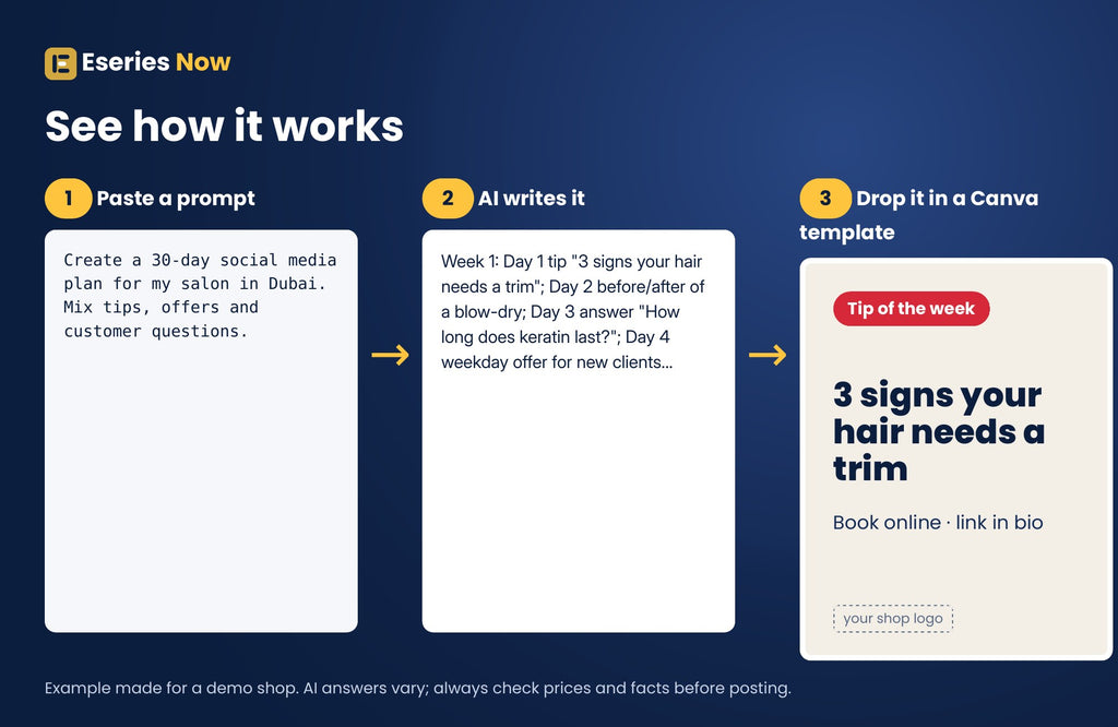 Eseries Now Small Business AI Growth Bundle: see how it works demo