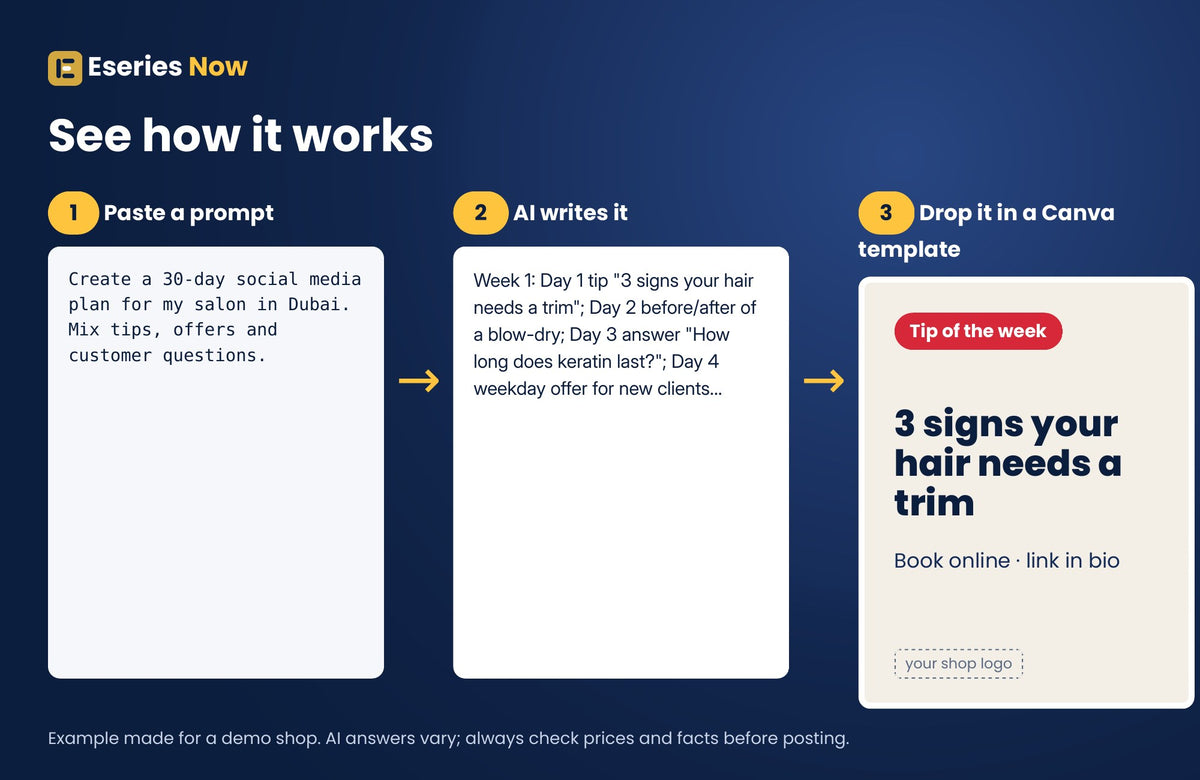 Eseries Now Small Business AI Growth Bundle: see how it works demo