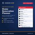 Home Renovation Planner for Excel and Google Sheets by Eseries Now: budget, quotes, timeline and snag list