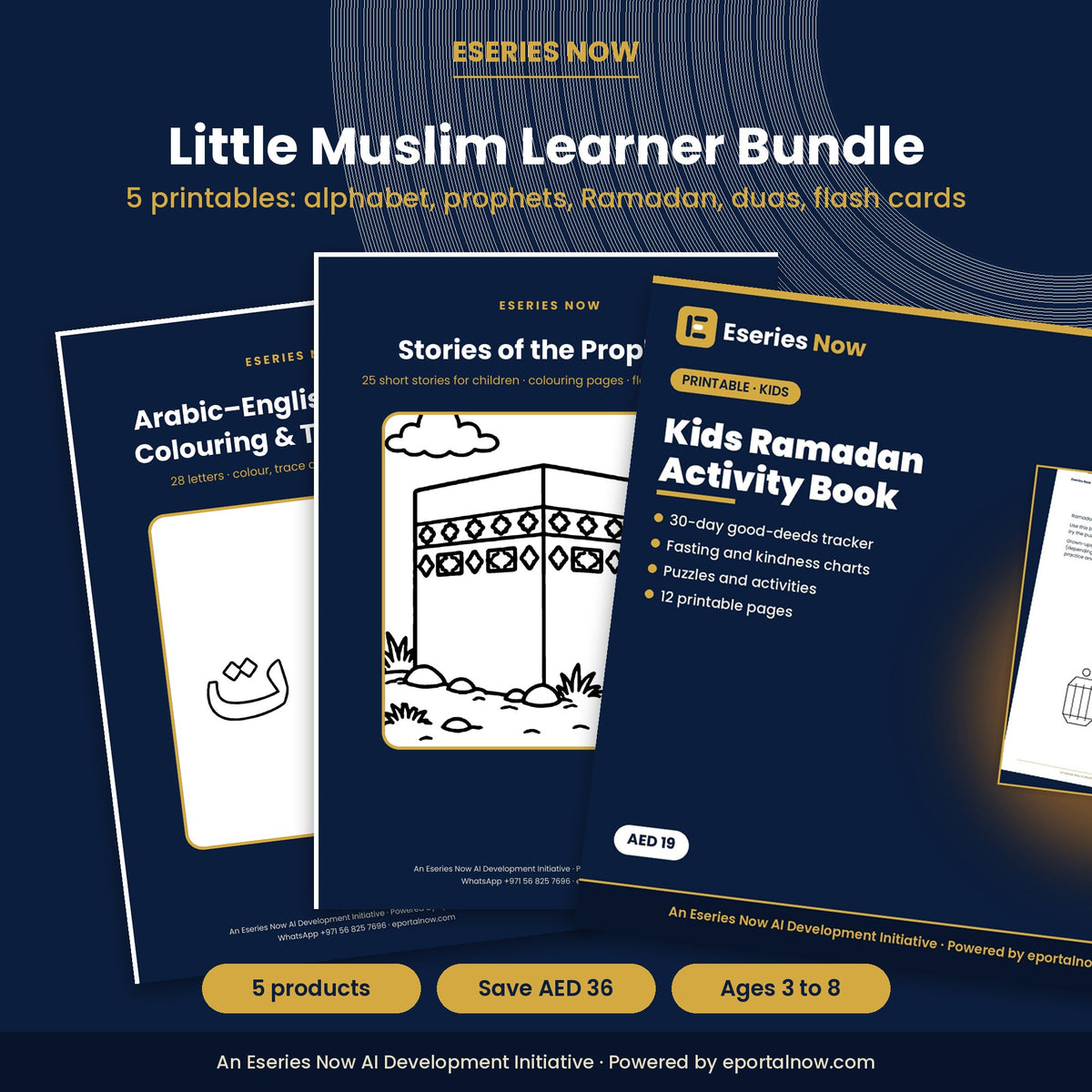 Little Muslim Learner Bundle: Arabic Alphabet, Prophet Stories, Ramadan, Duas & Flash Cards