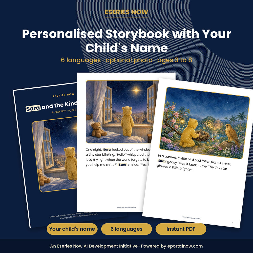 Personalised Name Storybook: Your Child and the Kindness Star (PDF, 6 Languages)