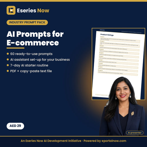 AI Prompt Pack for E-commerce: 60 ChatGPT Prompts + AI Assistant Set-up by Eseries Now