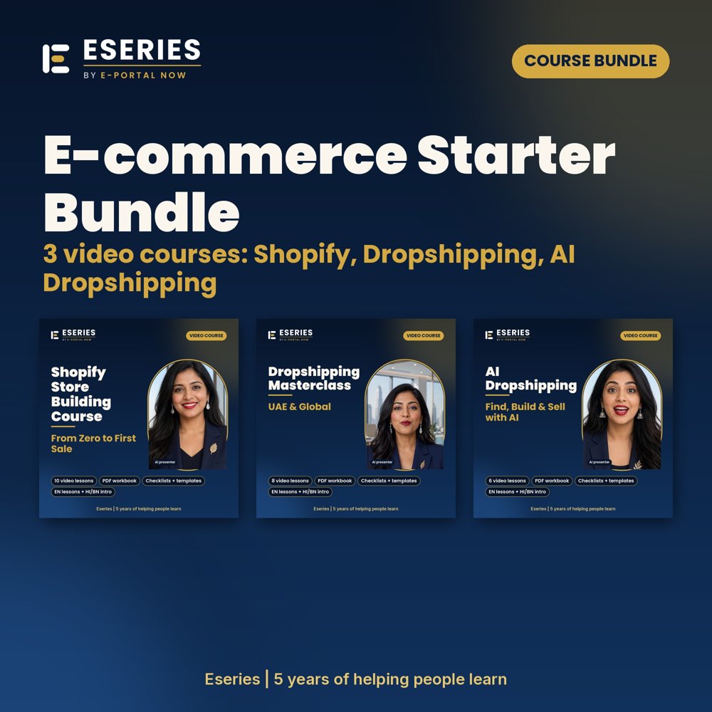 E-commerce Starter Bundle: 3 Video Courses
