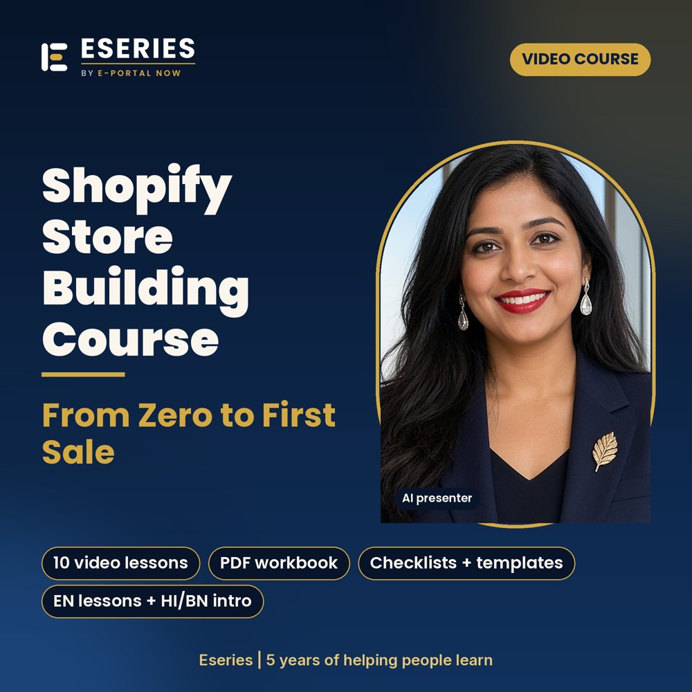 Shopify Store Building Course: From Zero to First Sale